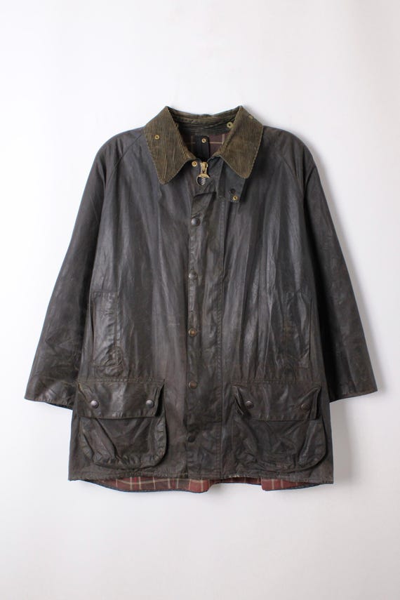 Barbour Beaufort Waxed Jacket Blue C46 Large XL - Etsy