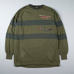 Iceberg Vintage Round Neck Cotton Knit Green
