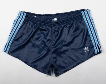 Adidas 1970er Jahre Vintage Shorts Blau