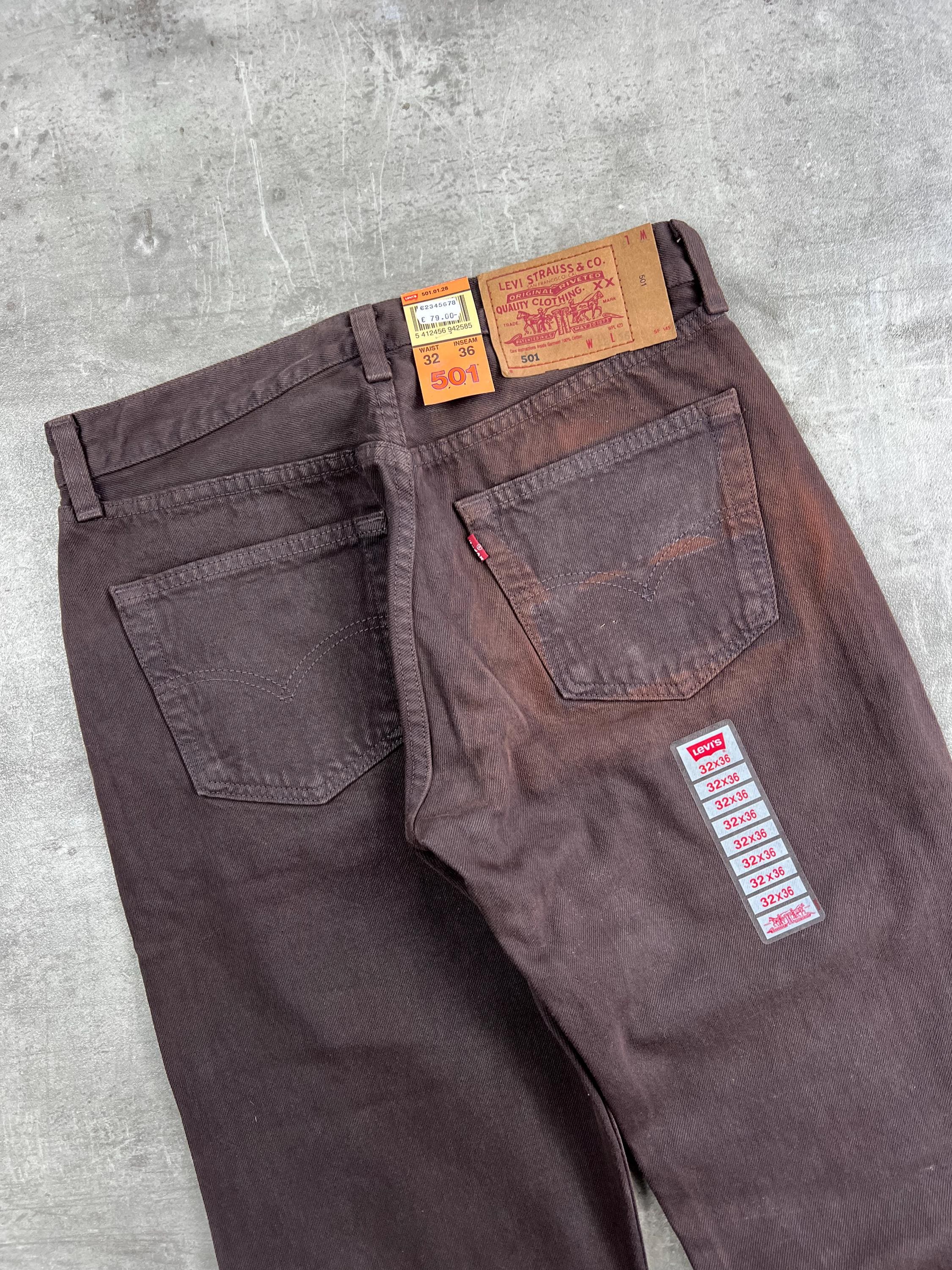 Levis 501 Jeans Brown Denim Made in Usa - Etsy