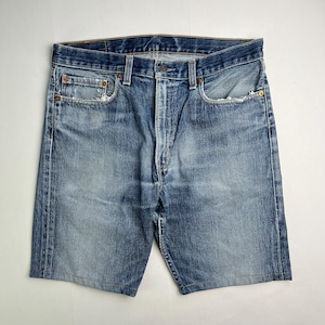 Levis 505 Jeans Shorts Light Blue Wash W34