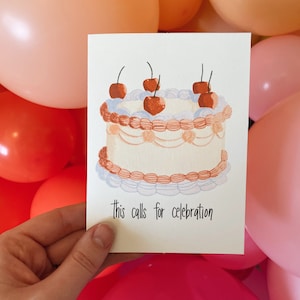 Carte de gâteau de fête