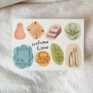 Carte de bienvenue à la maison