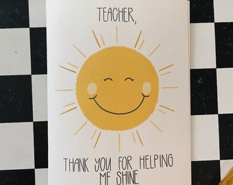 Shining Teacher Card