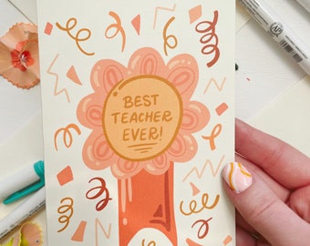 Best Teacher Ever Card