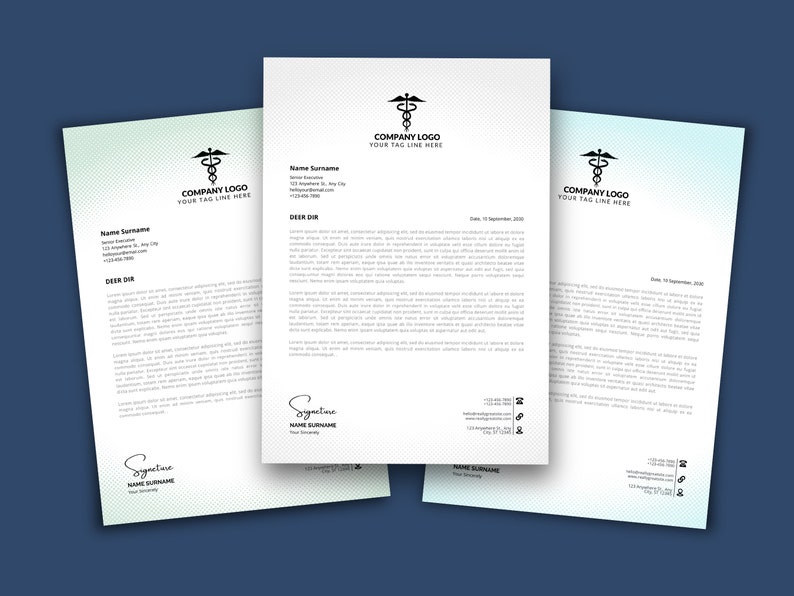Editable Doctor Letterhead for Canva , Nurse Stationery Custom