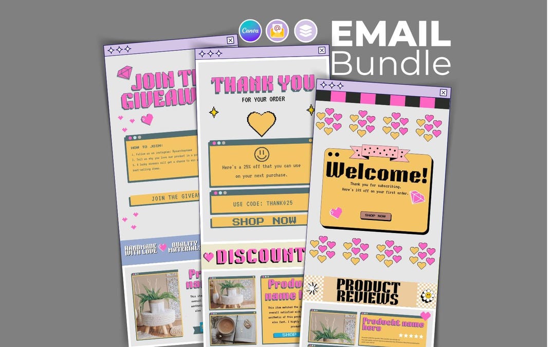 Retro Newsletter Example 80s, 90s Retro Newsletter Template, Marketing Mailing List Design for ...