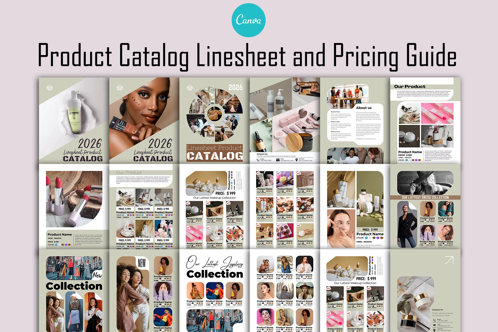 Line Sheet Editable Templates Wholesale Catalog, Pricing & Services