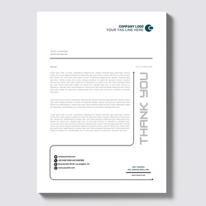 Plantilla de membrete minimalista y moderno, membrete corporativo profesional imprimible editable - CANVA