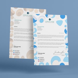 Plantilla de membrete moderno, plantilla de membrete imprimible, membrete corporativo profesional imprimible editable - CANVA