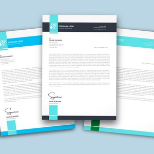 Plantilla moderna de membrete, plantilla de membrete de empresa, negocio de membrete, membrete comercial