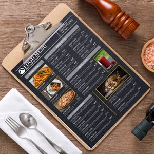 Modelo de folheto de menu de restaurante | Modelo de folheto de menu de comida | Folheto de restaurante para imprimir