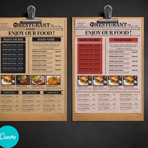 plantilla de menú de restaurante, menú de restaurante, plantilla de menú de pizza, menú de hamburguesas, camión de comida, plantilla de menú de café