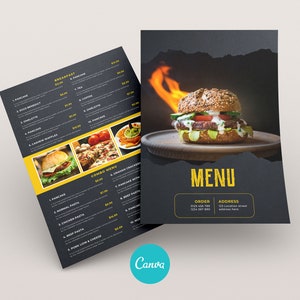 Szablon do wydruku specjalnego menu restauracji,