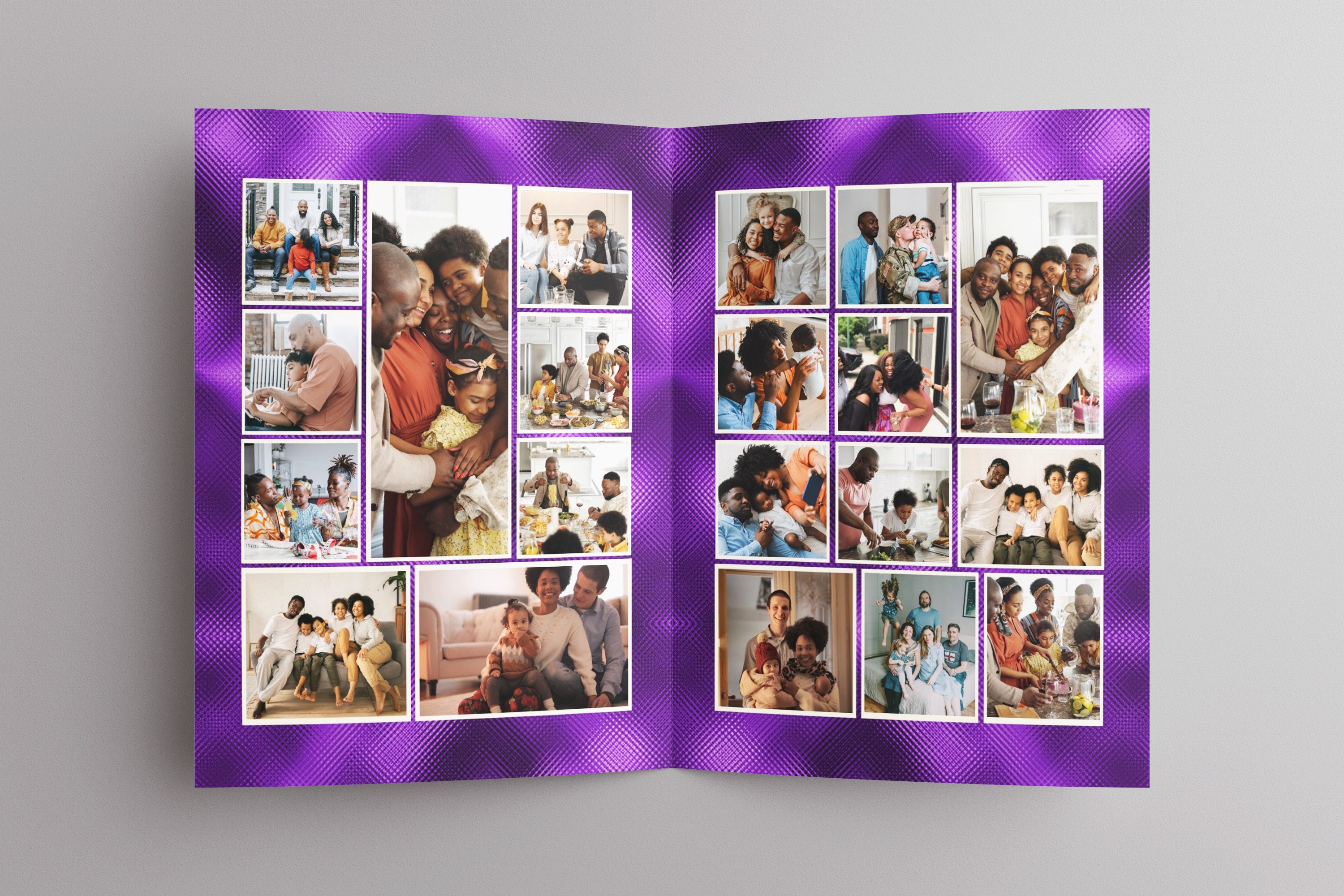 Purple Obituary Template (8 Pages) Purple Style Funeral Program 8
