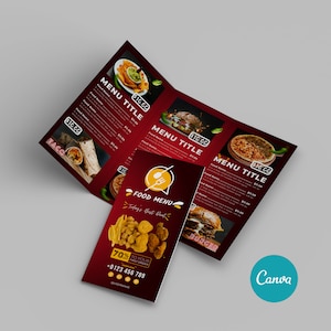 Plantilla de folleto tríptico de menú de comida de restaurante, folleto tríptico de comida, folleto de comida, folleto de comida, folleto de menú de comida, tríptico de menú de comida