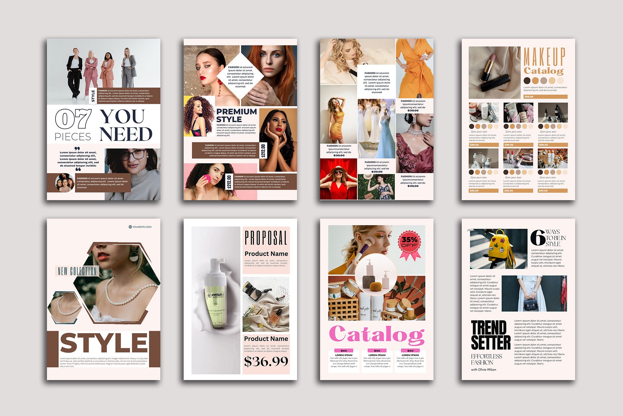 Editable Modern Product Catalog & Line Sheet Templates, Editable ...