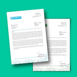 Plantilla de membrete de Canva, membrete comercial, plantilla de membrete editable, diseño de membrete