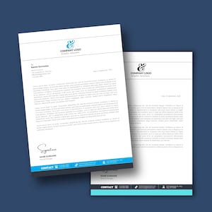 Plantilla de membrete de empresa editable, negocio de membrete, membrete comercial, plantilla de membrete canva