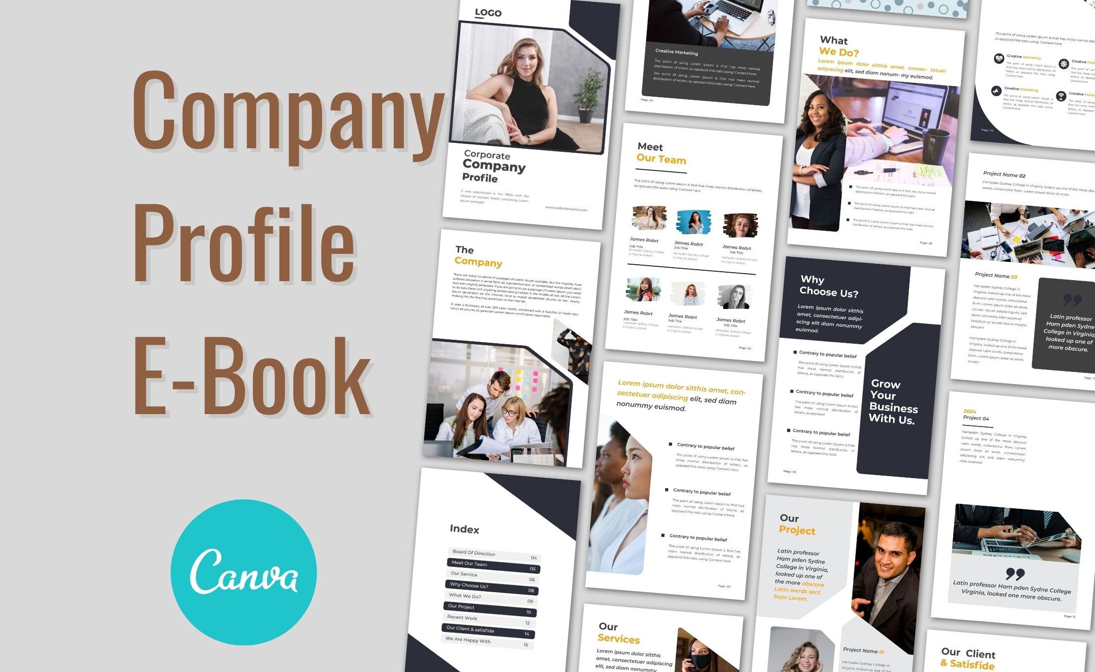 Company Profile Brochure Canva Template Business Brochure Corporate
