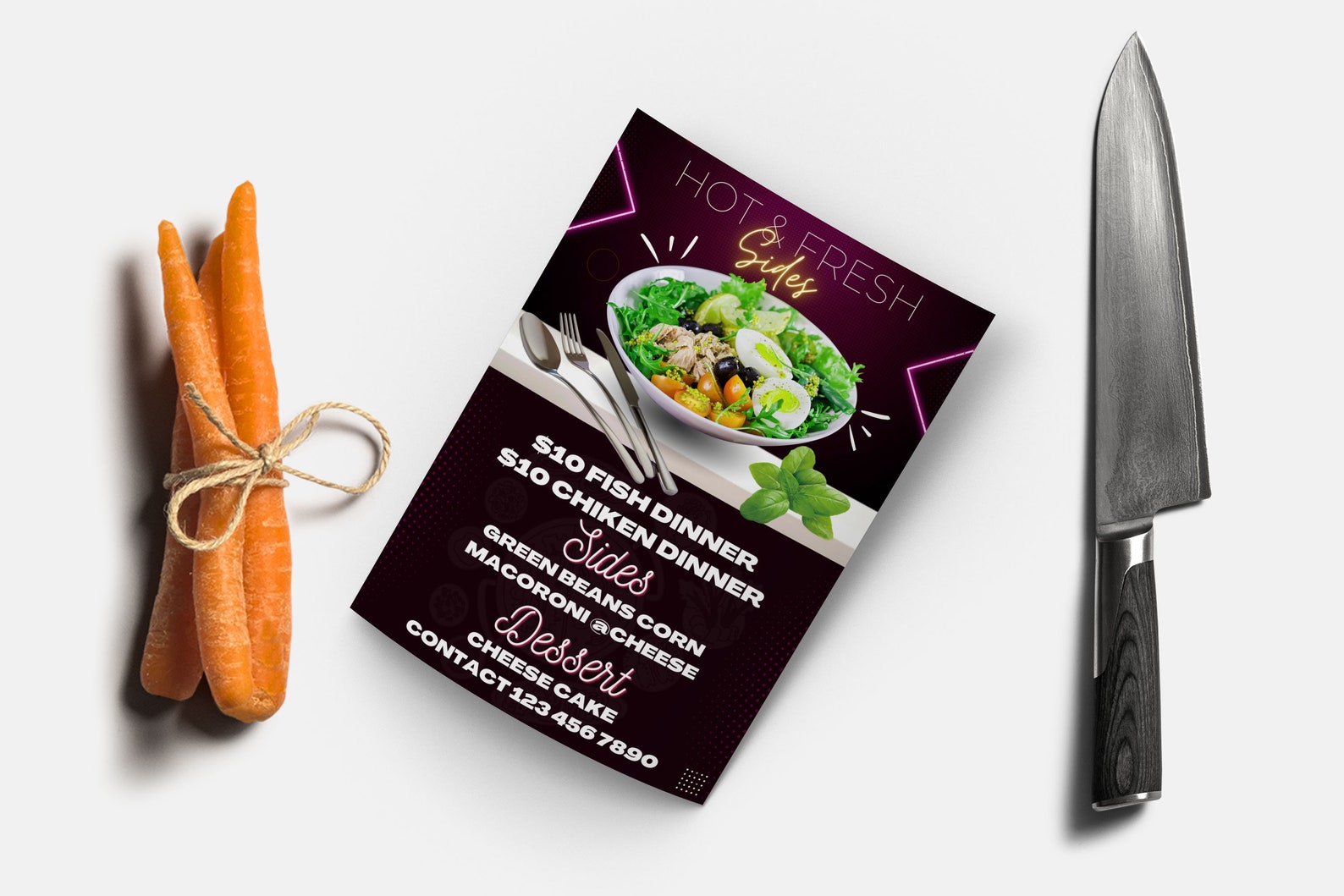 Soul Food Menu Flyer Canva Template Food Dinner Fundraising Etsy