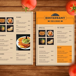 menú de comida, plantilla de menú de comida, plantilla de menú de restaurante, menú de restaurante, plantilla de menú de pizza, menú de hamburguesas, camión de comida, plantilla de menú de café