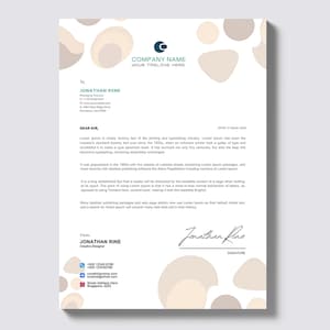 Plantilla de membrete moderno, plantilla de membrete imprimible, membrete corporativo profesional imprimible editable - CANVA