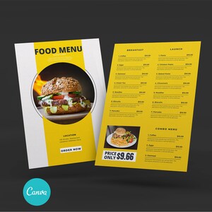 Szablon do wydruku specjalnego menu restauracji, szablon menu żywności, szablon menu, menu żywności, szablon płótna,