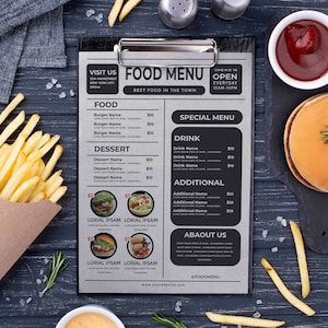 menú de comida, plantilla de menú de comida, menú de restaurante, menú de catering, menú de bar, camión de comida, menú de comida mexicana, menú de comida italiana, plantilla de menú de bar