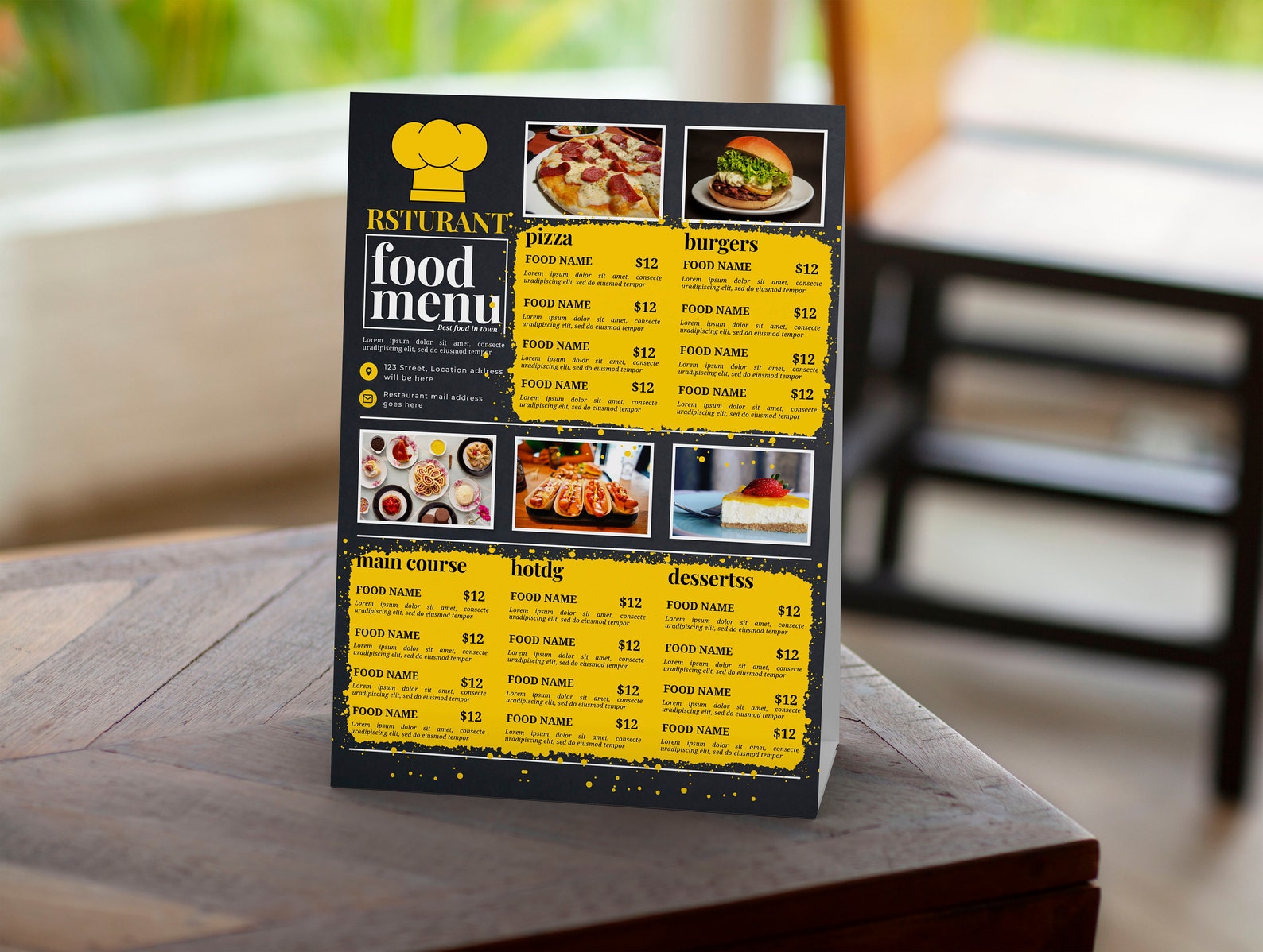 Restaurant Menu Templates, Fast Food Menu Template, DIY Menu Template