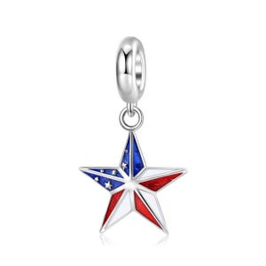 Five Pointed Star Charm Fit For Pandora Bracelet , 100% Genuine 925 Sterling Silver Charm , Best Gifts