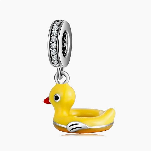 Duck Charm Fit For Pandora Bracelet , 100% Genuine 925 Sterling Silver Charm , Best Gifts