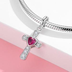 Kreuz Charm Fit für Pandora Armband, 100% echte 925 Sterling Silber Charm, beste Geschenke
