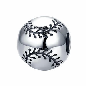 Baseball Charm for Pandora Bracelet , 100% Genuine 925 Sterling Silver Charm , Best Gifts