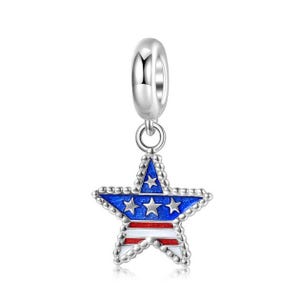 Five Pointed Star Charm Fit For Pandora Bracelet , 100% Genuine 925 Sterling Silver Charm , Best Gifts