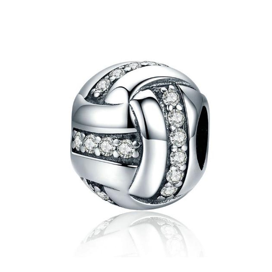 Volleyball Charm Fit for Pandora Bracelet 100% Genuine 925