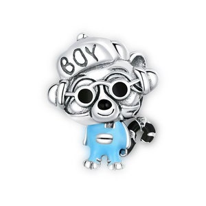 Raccoon Charm Beads for Pandora Bracelet Necklace,100% Genuine 925 Sterling Silver Charm, Best Gifts