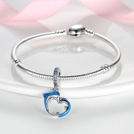 MEDWISE Orecchini Delfino In Argento 925 Con Cristallo Viola – Pendenti A Cuore, Ipoallergenici, Regalo Donna