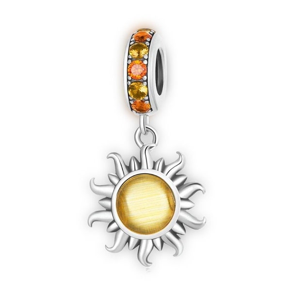 Sun Pendant Charm for Pandora Bracelet Necklace,100% Genuine 925 Sterling Silver Charm, Best Gifts