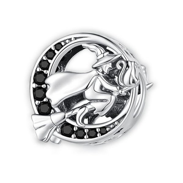 Witch Charm for Pandora Bracelet Necklace,100% Genuine 925 Sterling Silver Charm,Best Gifts