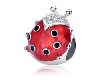 Marienkäfer Charme Marienkäfer Charme passen für Pandora Armband, 100% echter 925 Sterlingsilber-Charme, beste Geschenke