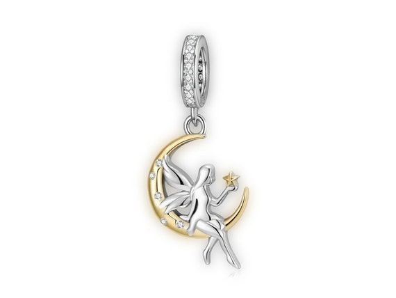 Moon Elf Dangle Charm for Pandora Bracelet Necklace 100 Genuine 925 Sterling Silver Charm Best Gifts