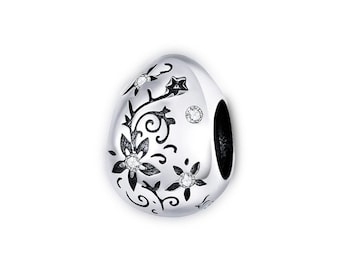 Retro Easter Egg Charm for Pandora Bracelet Necklace,100% Genuine 925 Sterling Silver Charm, Best Gifts