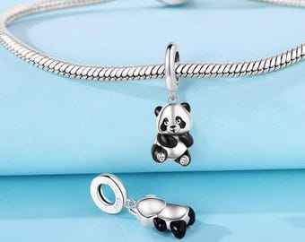 Panda Charm Fit for Pandora Bracelet 100% Genuine 925 Sterling
