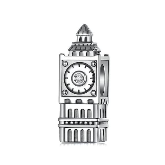 Ciondolo Big Ben Londra In Argento Sterling 925 – Autentico Charm Inglese Per Bracciali E Collane - 2
