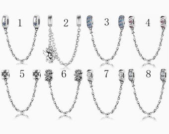 Safety Chain Charm Fit for Pandora Bracelet 100% Genuine 925