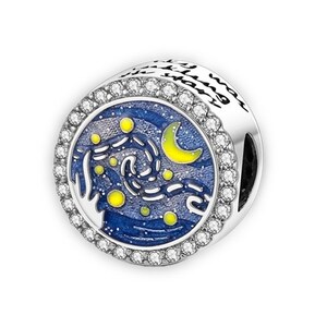 Starry Sky Charm for Pandora Bracelet Necklace,100% Genuine 925 Sterling Silver Charm, Best Gifts