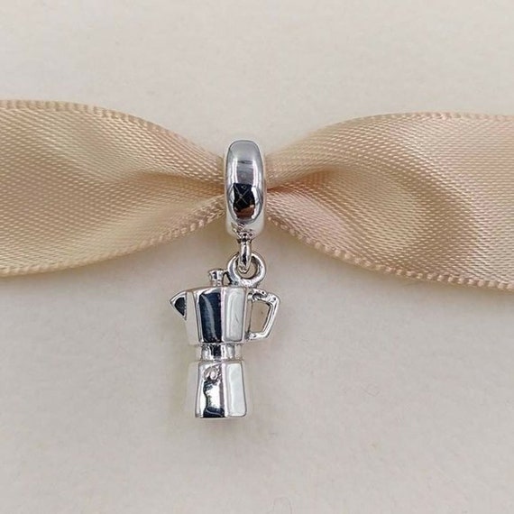 Coffee Lovers Sterling Silver Dangle Charm Fit for Pandora