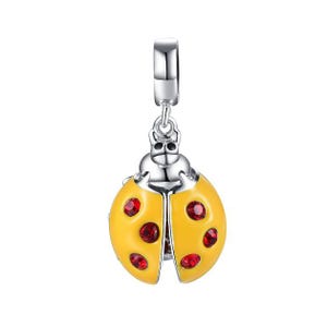 Ladybug Charm Fit For Pandora Bracelet , 100% Genuine 925 Sterling Silver Charm , Best Gifts