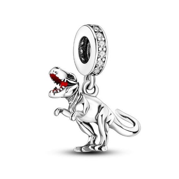 silver charms t rex pandora charm